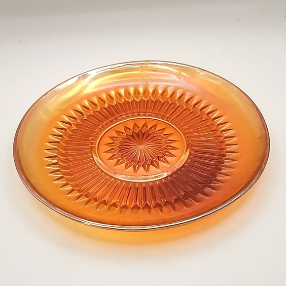 Vintage Carnival Glass Marigold Saucer - Picture 1 of 8